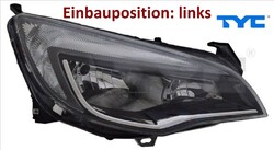 TYC 20-16976-05-2 Hauptscheinwerfer links Scheinwerfer Frontscheinwerfer 