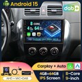 DAB+ 4+64GB Android 15 Apple Carplay Autoradio GPS Navi Für SUZUKI SX4 2006-2013