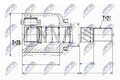 NTY NPW-RE-053 Gelenksatz Antriebswelle Hinterachse rechts, Hinterachse links,