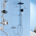Regendusche ohne Armatur Chrom Duschsystem Duschset mit Kopfbrause Handbrause