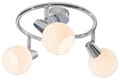 LUXUS LED DECKENSTRAHLER 3 FLAMMIG DECKENLAMPE 25 CM DECKENLEUCHTE GLAS 70291364