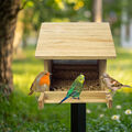 Vogelfutterhaus Holz Vogelhaus Futterhaus Vogelfutterspender für Kleinvögel Natu
