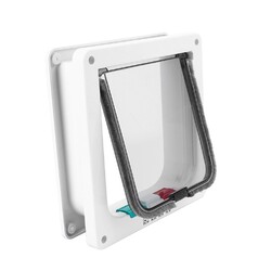 M Größe 4 Weg Abschließbare Haustier Katze Kleine Hund Klappe Tür Für Haustier P