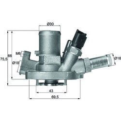 Mahle TI 151 80 Thermostat Kühlmittel für ABARTH ALFA ROMEO FIAT JEEP LANCIA