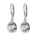 ZIRKONIA OHRRINGE ECHT SILBER 925 FUNKELNDER DIAMANT EFFECT OHRSCHMUCK HÄNGER 1a