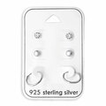 925er Sterling Silber Ohrstecker Set mit Zirkonia Geschenk Kinder Mädchen Damen