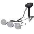 3 x LED Solar Haus Garten 9.5 cm Kugel Gartenlampe Kugelleuchte Außen Solarlampe