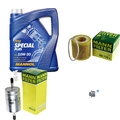 MANN-FILTER Inspektionspaket MANNOL 5 L 10W-30 Special Plus für VW Polo 1.2 12V