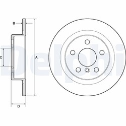 2x DELPHI Bremsscheibe BG4812C für BMW 2er Active Tourer F45 F46 X1 F48 X2 F39