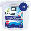 BAYZID Chlor Multitabs 5 in 1-200G Chlortabletten Für Pool - 5Kg - 5-Phasen Pfle