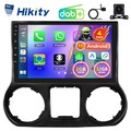 DAB+ 10" Android Apple CarPlay Autoradio 15 Für Jeep Wrangler JK 11-18 GPS Navi