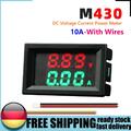 DC0-100V Amp Volt Gauge Dual LED Digital Voltage Current Meter (Rot Grün 10A)