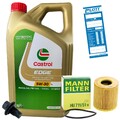 MANN Ölfilter + 5L Castrol Edge LL 5W-30 Motoröl + Ablassschraube ACEA C3