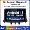 4+64G Für Renault Megane 3 2008-2014 Android 13 Autoradio CarPlay GPS Navi 8Kern