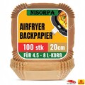 100x Backpapier für Friteuse Heißluftfritteuse Grill Backofen Air fryer 20x4,5cm