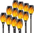 12X Solarleuchte LED Solar Garten Flammen Fackeln Beleuchtung außen Solarlampe
