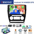 DAB+ 4+64G Android 14 Autoradio GPS Navi RDS WIFI BT Für Skoda Octavia 2 2008-13