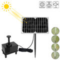 Teichpumpe 5W 280L/H Solarpumpe Pumpenset Springbrunnen Fontäne Gartenteich Set