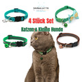 4er Set Katzenhalsband Katzenhalsbänder mit Sicherheitsverschluss Verstellbare ☆