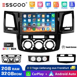 Für Toyota Hilux 2005-2014 DAB+ 2+32GB Android 14 CarPlay Autoradio GPS RDS WIFI