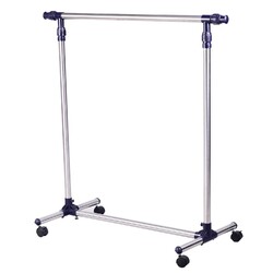 Garderobenständer Kleiderständer mit Rollen Höhenverstellbare Kleiderstange4 Rädern ✅ Edelstahl ✅ Stabiler & Belastbarer