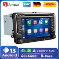 4+64G CD DVD Carplay Für VW Skoda Seat Autoradio Android 13 GPS Navi SWC BT-5.0