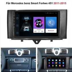 Für Smart Fortwo Cabrio/Coupe 451 2010-2015 Android 14 Autoradio GPS NAVI 32GB