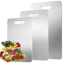 Edelstahl Schneidebrett Set Doppelseitige Schneidebretter Für Die Küche Camping