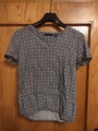 Tom Tailor Bluse Kurzarm Weiß/Blau Gr.34.       2152