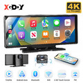 4K 10.26" Wireless Apple Carplay Android Auto Display Mit Vorne Rückfahrkamera