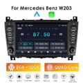 2+32GB Android 13 Autoradio Navi GPS CarPlay Für Mercedes Benz C/CLK KLASSE W203