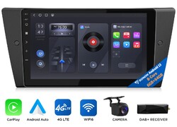CAM+DAB+Für BMW E90-E93 9" QLED Autoradio GPS Navi CarPlay Android 13 8Core Wlan