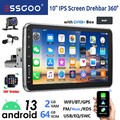 Android 13 64G Carplay DAB+ Autoradio NAVI RDS 1 DIN 360° Drehbar Bildschirm KAM