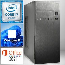 Windows 11 Business PC Intel i7 4x 3.80GHz 32GB RAM 1TB SSD Computer MultimediaWin 11 Pro - Office 21 Pro - Garantie - ASUS Mainboard
