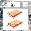 2x ORIGINAL® Bosch Luftfilter für Nissan Juke Pulsar Schrägheck X-trail