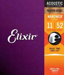 Elixir 16027 • Custom Light • 011-052 • Nanoweb • Satz Saiten für Westerngitarre