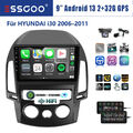 Für HYUNDAI i30 MK1 FD 2006–2011 Carplay Android 13 Autoradio GPS Nav BT MIK KAM