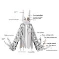 15 in 1 Multitool Zange Messer Schere Säge Taschenmesser Multifunktionswerkzeug