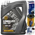 BOSCH ÖLFILTER F026407122+MANNOL 5W30 für AUDI Q5 Q7 VW TOUAREG PORSCHE CAYENNE