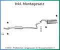 Auspuffanlage für Toyota Yaris 1.0 16V 48/50KW Bj.99-05 Auspuff Montagesatz
