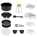 12tlg Heißluftfritteuse Zubehör Kuchen Backkorb Fritteuse Airfryer Grillrost