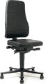 BIMOS Arbeitsdrehstuhl Highline Rollen Kunstlederpolster schwarz 450-600 mm