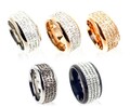Edelstahlringe Damen Zirkonia Fingerring Silber Rose 12mm Band Partnerring Ring