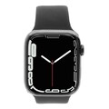 Apple Watch Series 7 Edelstahlgehäuse graphit 45mm Sportarmband mitternacht **