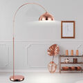 Bogenlampe Standleuchte Stehlampe Schlafzimmerlampe Kupfer höhenverstellbar E27