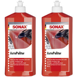 Sonax Autopolitur Lackversiegelung Lackpflege 2x500ml für Bunt- + Metallic-Lacke
