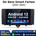 2G+64G Für Smart Fortwo 451 2010-2015 Android 13 Autoradio GPS Navi Carplay WIFI