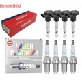 4x BREMI Zündspule +4x NGK Zündkerze Laser Platinum passend für VW Golf V 1K1