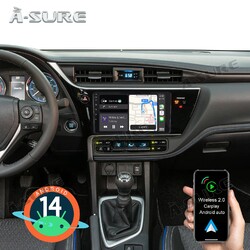 64GB Android 14 CarPlay Autoradio Für Toyota Auris Corolla GPS Navi Radio SWC BT