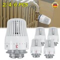 2/6stk Thermostatkopf Heizkörper Regler Thermostat Kopf Heizung Ventil M30 x 1,5